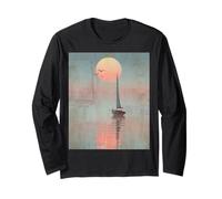 Retro Sailing Boat at Sunset Design Long Sleeve T-Shirt
