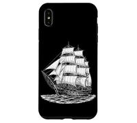 Retro Sailing Ship Nautical Design Sailor Maritime Fan Case for iPhone XS Max