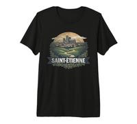 Retro Saint-Étienne Landscape Vintage Souvenir Premium T-Shirt