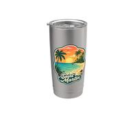 Retro Saint Martin Souvenir/Sea Turtle Saint Martin Stainless Steel Insulated Tumbler