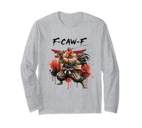 Retro Samurai F-Caw-F Chicken Warrior Japanese Chicken Ninja Long Sleeve T-Shirt