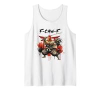 Retro Samurai F-Caw-F Chicken Warrior Japanese Chicken Ninja Tank Top