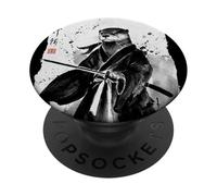 Retro Samurai Otter Japanese Ink Art PopSockets Adhesive PopGrip