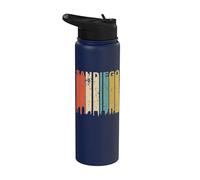 Retro San Diego California Downtown Skyline Distressed Stainless Steel Insulated Water Bottle