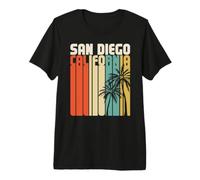 Retro San Diego California Surf Vintage Beach Cali SoCal SD Premium T-Shirt