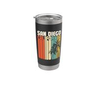 Retro San Diego California Surf Vintage Beach Cali SoCal SD Stainless Steel Insulated Tumbler