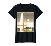 Retro San Francisco Bridge California Value Graphic T-Shirt, Women, Black, S