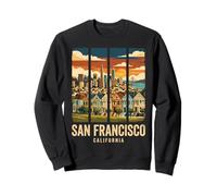 Retro San Francisco California City Skyline Vintage Sweatshirt