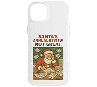 Retro Santa Annual Check Funny Holiday Comic Christmas lover Case for iPhone 14 Plus