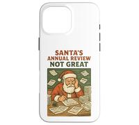 Retro Santa Annual Check Funny Holiday Comic Christmas lover Case for iPhone 16 Pro Max