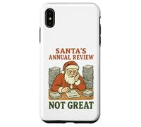 Retro Santa Annual Check Funny Holiday Comic Christmas lover Case for iPhone XS Max