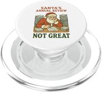Retro Santa Annual Check Funny Holiday Comic Christmas lover PopSockets PopGrip for MagSafe