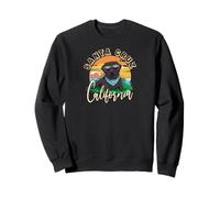 Retro Santa Cruz California Beach Black Labrador Dog Breed Sweatshirt