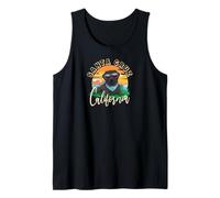 Retro Santa Cruz California Beach Black Labrador Dog Breed Tank Top