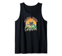 Retro Santa Cruz California Beach French Bulldog Dog Breed Tank Top