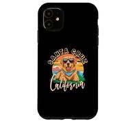 Retro Santa Cruz California Beach Golden Retriever Dog Breed Case for iPhone 11