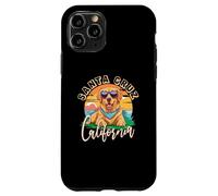 Retro Santa Cruz California Beach Golden Retriever Dog Breed Case for iPhone 11 Pro