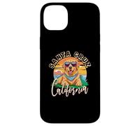 Retro Santa Cruz California Beach Golden Retriever Dog Breed Case for iPhone 14 Plus