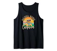 Retro Santa Cruz California Beach Labrador Dog Breed Tank Top