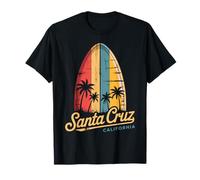 Retro Santa Cruz California Surfing Sunset Beach Vacation T-Shirt