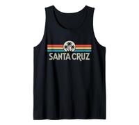 Retro Santa Cruz California Surfing Sunset Beach Vacation Tank Top