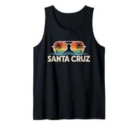 Retro Santa Cruz California Surfing Sunset Beach Vacation Tank Top