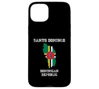 Retro Santo Domingo Dominican Republic Distressed Flag Case for iPhone 15 Plus