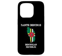 Retro Santo Domingo Dominican Republic Distressed Flag Case for iPhone 15 Pro