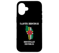 Retro Santo Domingo Dominican Republic Distressed Flag Case for iPhone 16