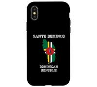 Retro Santo Domingo Dominican Republic Distressed Flag Case for iPhone X/XS