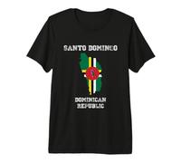 Retro Santo Domingo Dominican Republic Distressed Flag Premium T-Shirt