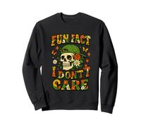 Retro Sarcastic Saying Fun Fact I Don't Care Funny Floral Sweatshirt