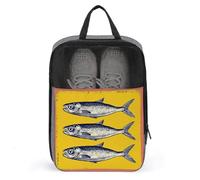 Retro Sardine Fish Shoe Bag for Travel Daily Use Anti-dust Storage Carrier Golf Shoe Pouch