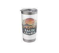 Retro Saudi Arabia Landscape Vintage Souvenir Stainless Steel Insulated Tumbler