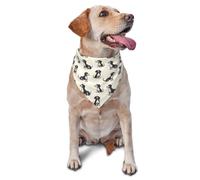 Retro Sausage Puppy Print Pet Neckerchief Comfortable Triangle Dog Scarf Washable Pet Scarves For Puppy Cat Everyday Wear