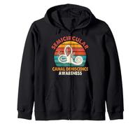 Retro SCDS Awareness Semicircular Canal Dehiscence Awareness Zip Hoodie