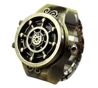 Retro Schedule Finger Jewelry - Creative Steampunk Style Fashion Accessory | Antique Inspired Watch Band Rotating Ornament for Events, Meeting, Festival, Outing, Rudder, Consulte la descripción