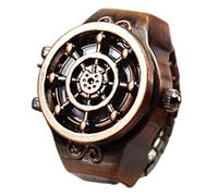 Retro Schedule Finger Jewelry - Creative Steampunk Style Fashion Accessory | Antique Inspired Watch Band Rotating Ornament for Events, Meeting, Festival, Outing, Rudder Red Ancient, Consulte la