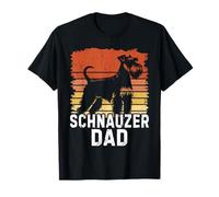 Retro Schnauzer Dad Standard Giant Dog Owner Pet Father T-Shirt