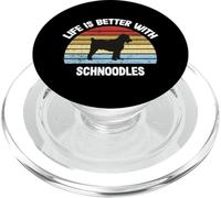 Retro Schnoodle Dog Gift PopSockets PopGrip for MagSafe