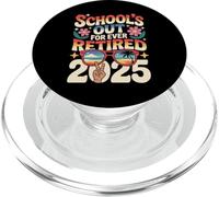 Retro School Out Forever Retirement 2025 Retired Teacher PopSockets PopGrip for MagSafe