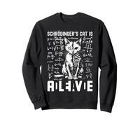 Retro Schrödinger's Cat Dead And Alive Science Teacher Sweatshirt