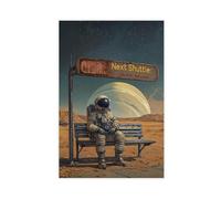 Retro Sci-Fi Futuristic Space Astronaut Art Canvas Poster Bedroom Decor Landscape Office Room Decor Gift 12" L X 18" W