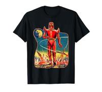 Retro Sci-Fi Giant Red Robot T-Shirt