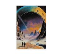 Retro Sci-Fi Pink Floyd Canvas Poster Bedroom Decor Landscape Office Room Decor Gift 12x18inch(30x45cm)