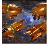 Retro Sci-Fi Spaceship Model - Flash Gordon Style - 3D Printed Figurine - Handmade PLA Display Piece for Desk, Shelf, or Gift