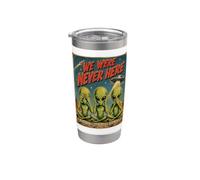 Retro Sci Fi UFO Three Wise Alien's Poster Stainless Steel Insulated Tumbler