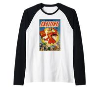 Retro Science Fiction Comic Covers For Comic Con Geeks Raglan Baseball Tee