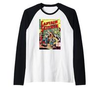 Retro Science Fiction Comic Covers for Science Geeks Raglan Baseball Tee