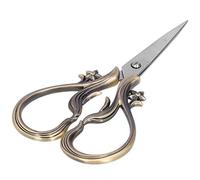 Retro Scissor Stainless Steel Embroidery Scissor, Craft Sewing Scissors for Needlework and DIY Art, Ergonomic Handle with Rust Resistance for Sewing Supplies (Bronze)